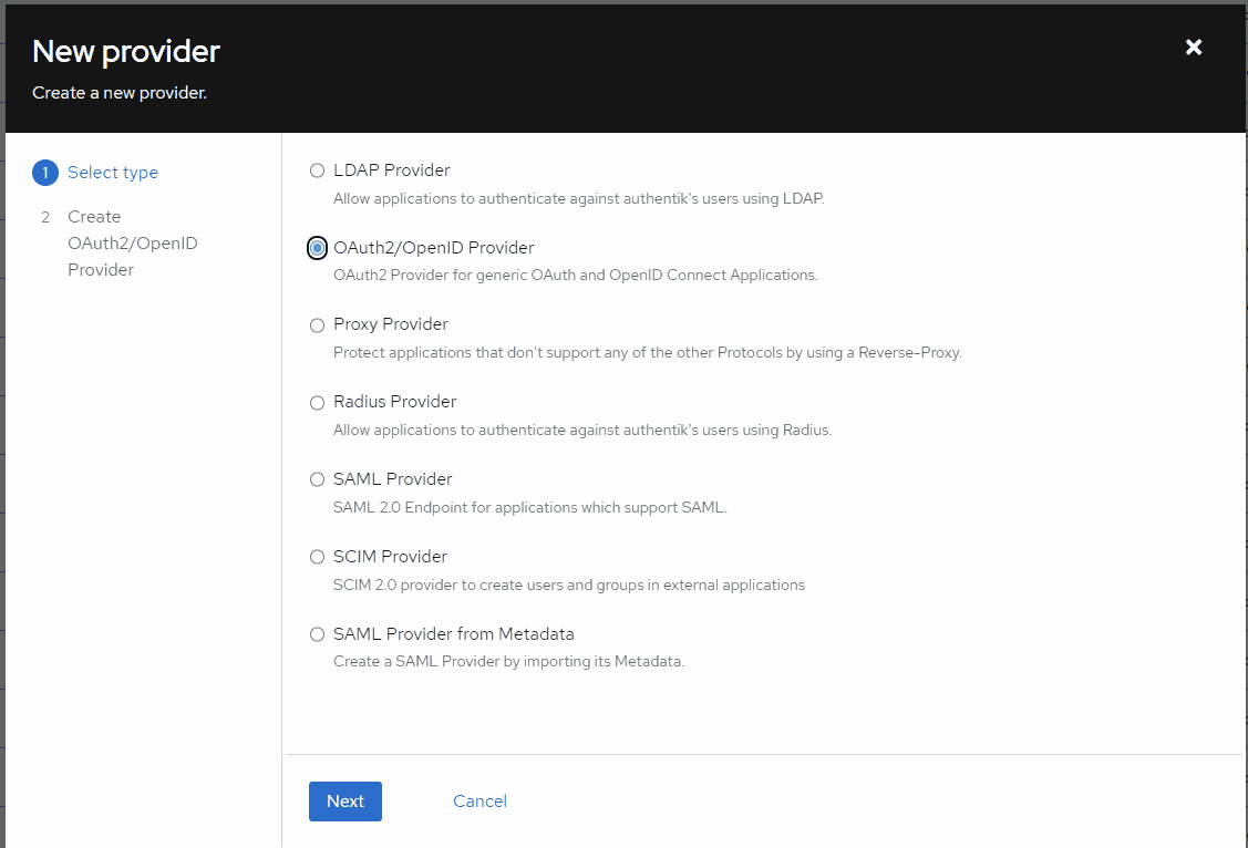 authentik-new-provider-type